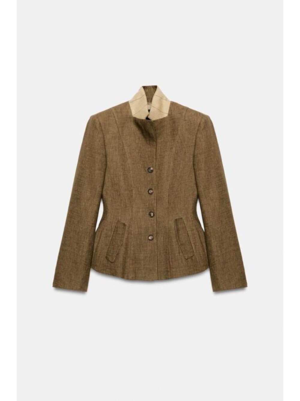 ZARA ZW COLLECTION LINEN BLEND BLAZER